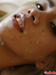 Sexy blonde Thai ladyboy sucks foreign cock